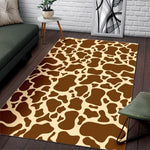 Brown Cow Print Area Rug GearFrost