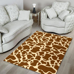 Brown Cow Print Area Rug GearFrost