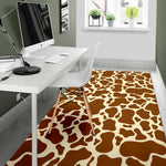 Brown Cow Print Area Rug GearFrost