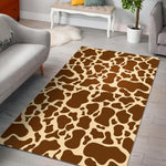 Brown Cow Print Area Rug GearFrost