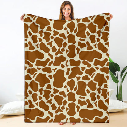 Brown Cow Print Blanket