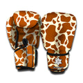 Brown Cow Print Boxing Gloves