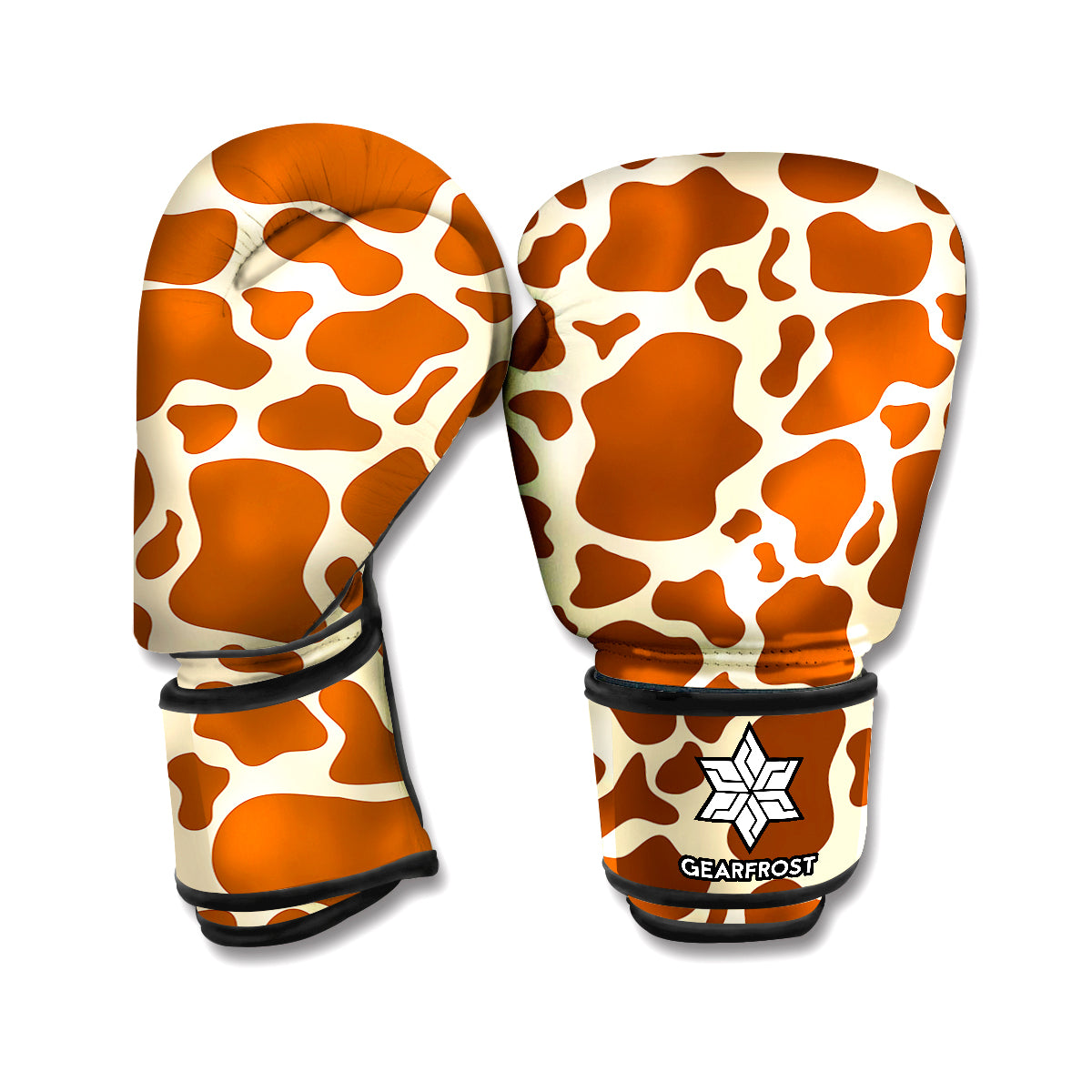 Brown Cow Print Boxing Gloves