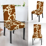 Brown Cow Print Dining Chair Slipcover