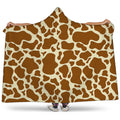 Brown Cow Print Hooded Blanket