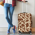 Brown Cow Print Luggage Cover