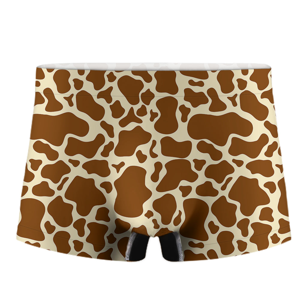 Brown Cow Print Men's Boxer Briefs