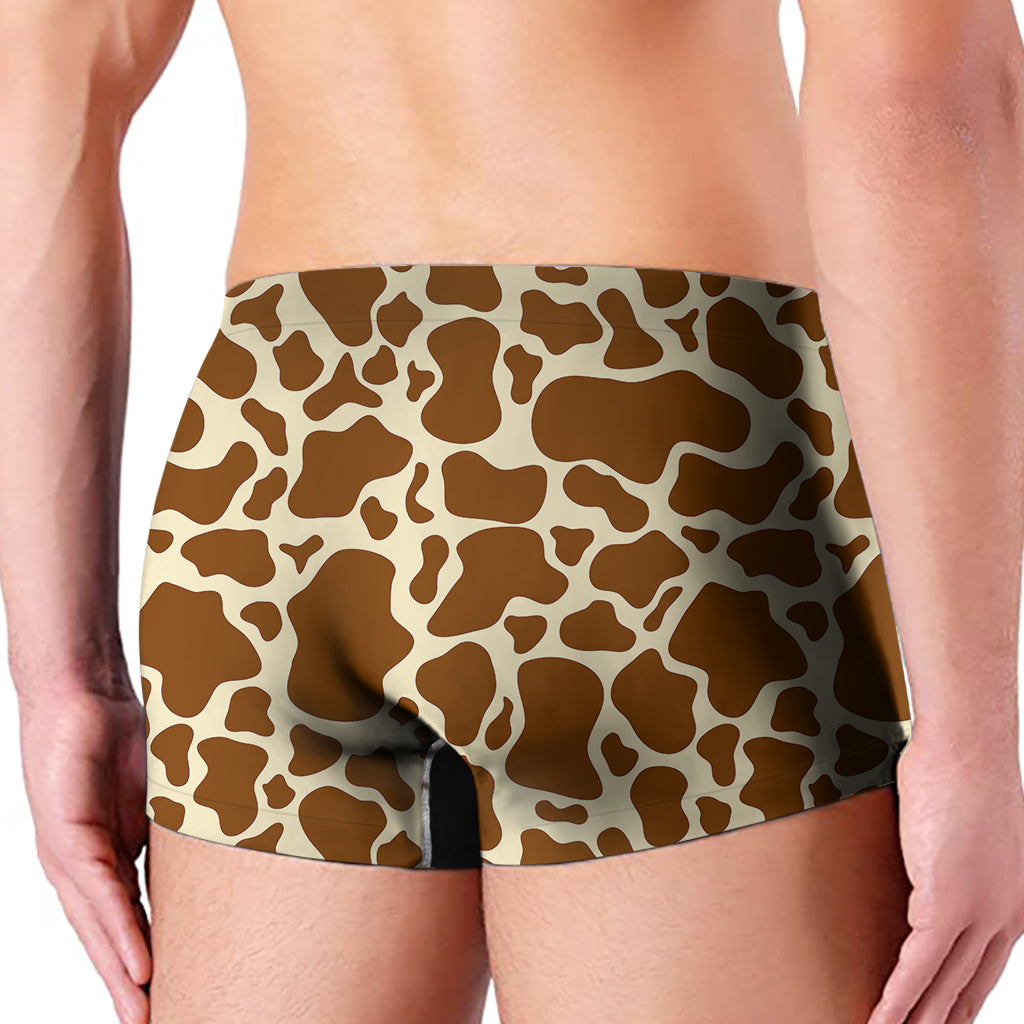 Brown Cow Print Men's Boxer Briefs