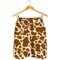 Brown Cow Print Men's Shorts
