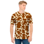 Brown Cow Print Men's T-Shirt