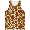 Brown Cow Print Men's Tank Top