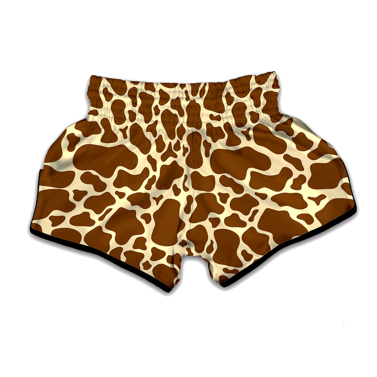 Brown Cow Print Muay Thai Boxing Shorts