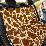 Brown Cow Print Pet Car Back Seat Cover