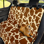 Brown Cow Print Pet Car Back Seat Cover