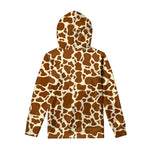 Brown Cow Print Pullover Hoodie