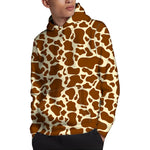 Brown Cow Print Pullover Hoodie