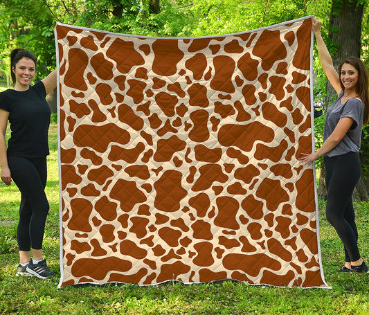 Brown Cow Print Quilt