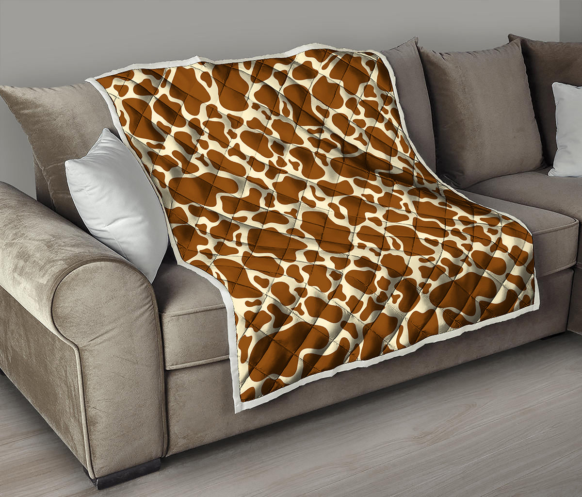Brown Cow Print Quilt