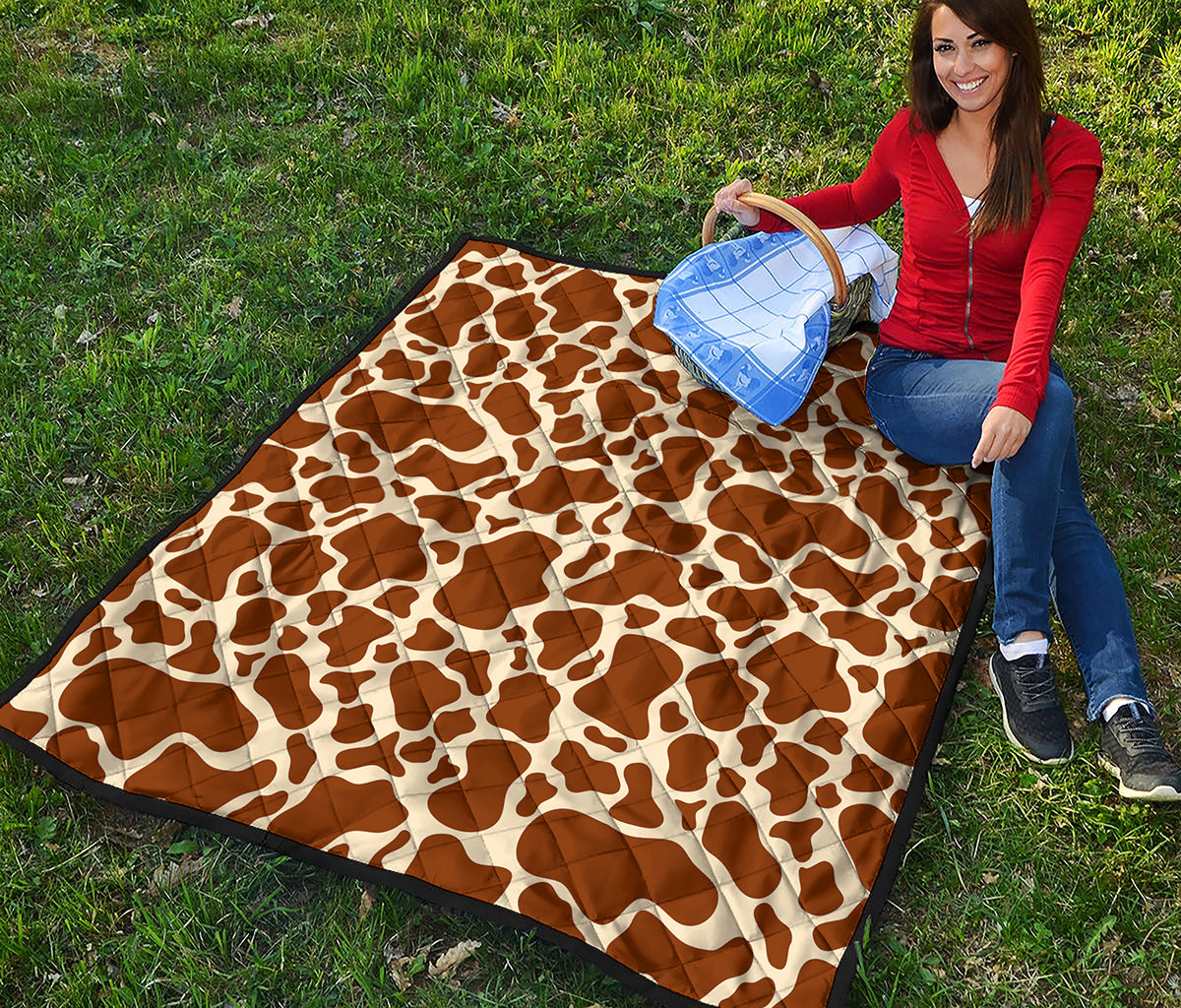 Brown Cow Print Quilt