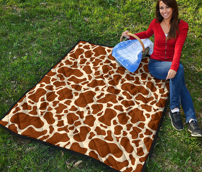 Brown Cow Print Quilt