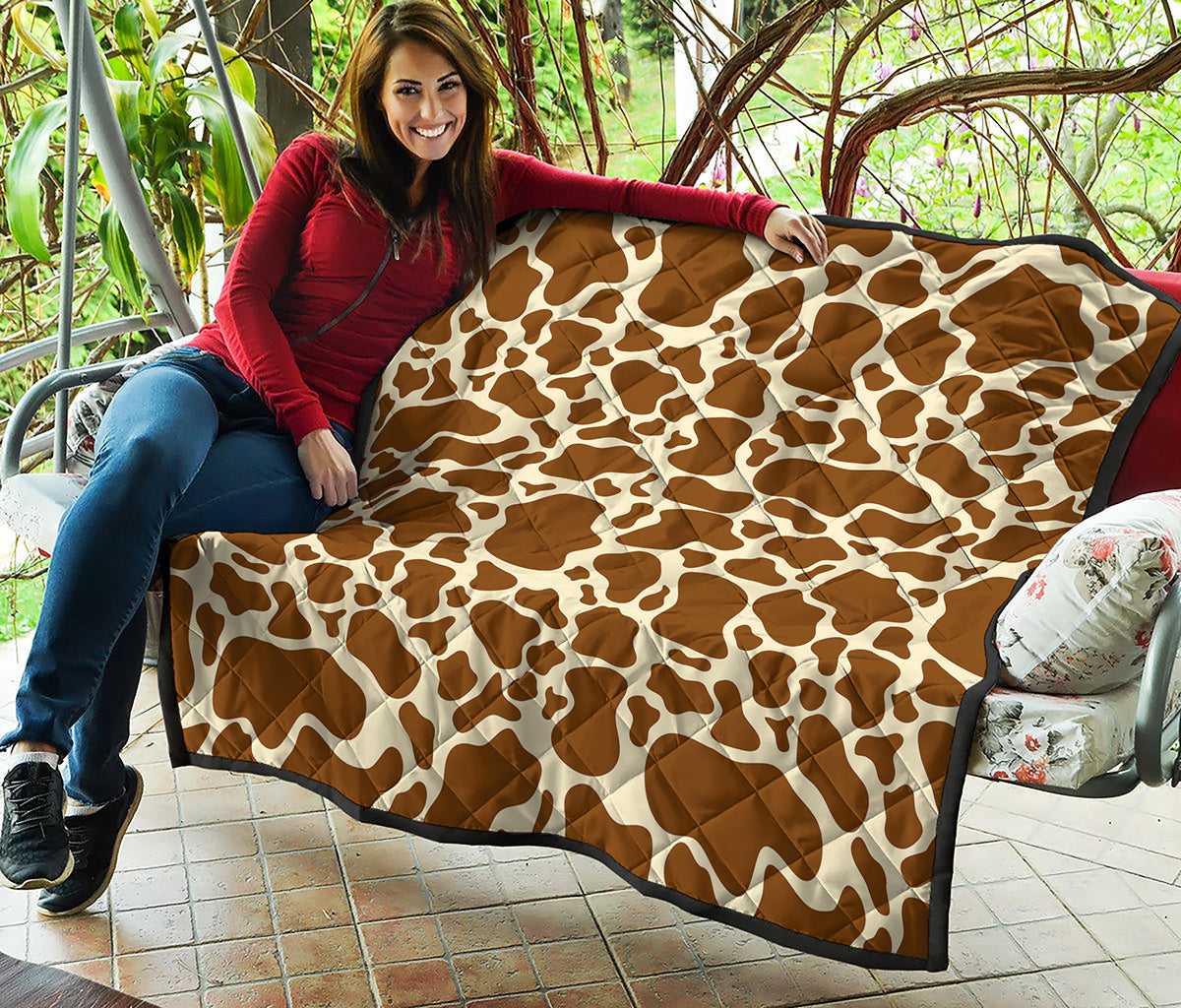 Brown Cow Print Quilt