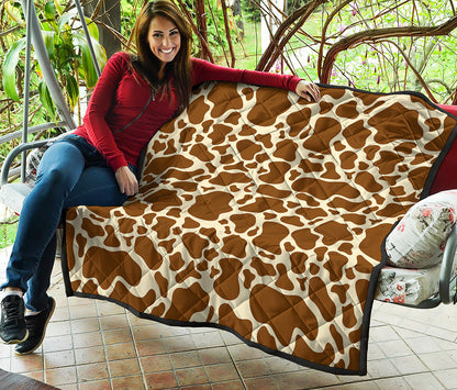 Brown Cow Print Quilt