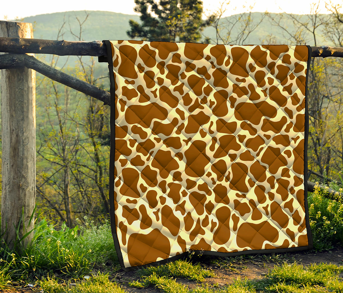 Brown Cow Print Quilt