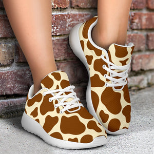 Brown Cow Print Sport Shoes GearFrost