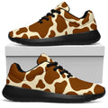 Brown Cow Print Walking Shoes