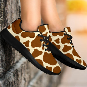 Brown Cow Print Sport Shoes GearFrost