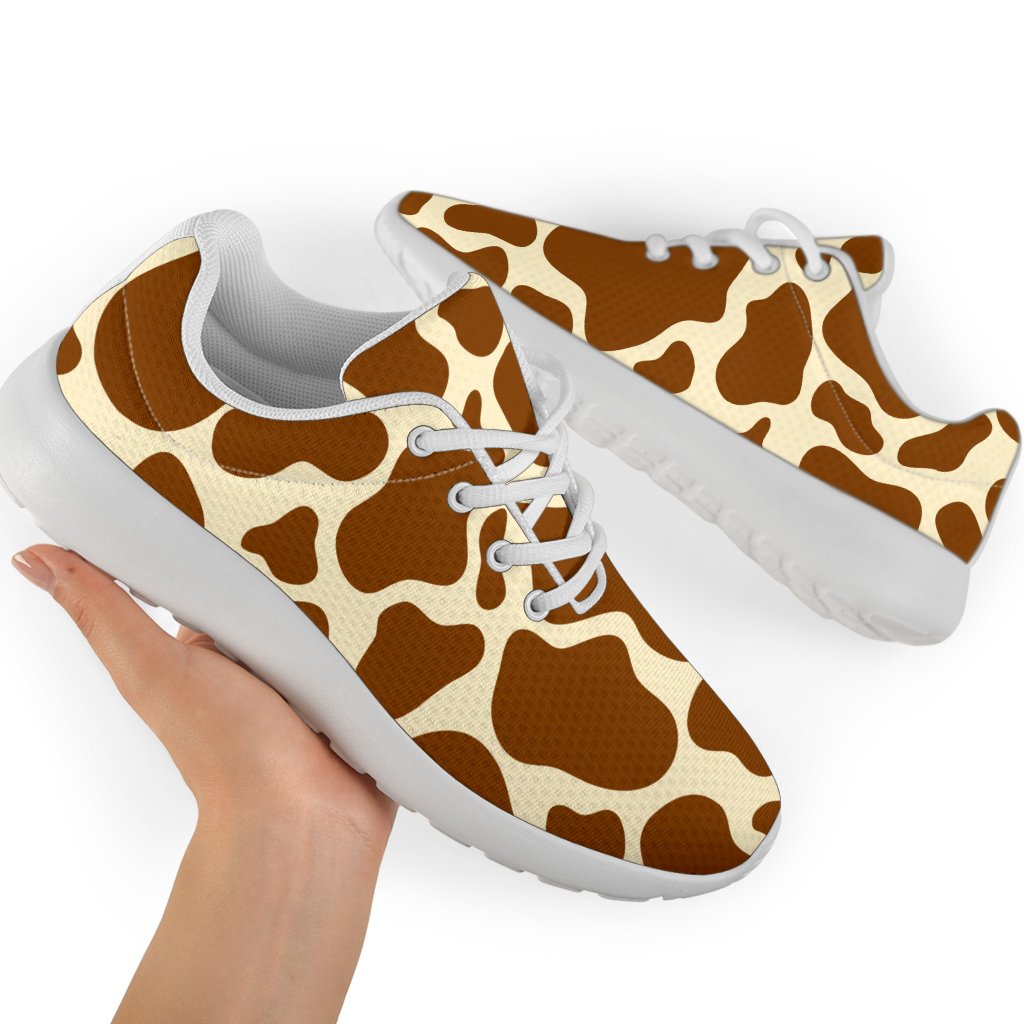 Brown Cow Print Sport Shoes GearFrost