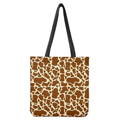 Brown Cow Print Tote Bag