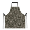 Brown Damask Pattern Print Apron