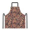 Brown Floral Bohemian Pattern Print Apron