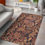 Brown Floral Bohemian Pattern Print Area Rug GearFrost