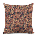 Brown Floral Bohemian Pattern Print Pillow Cover