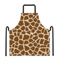 Brown Giraffe Pattern Print Apron