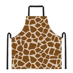 Brown Giraffe Pattern Print Apron