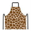 Brown Giraffe Pattern Print Apron