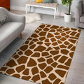 Brown Giraffe Pattern Print Floor Mat