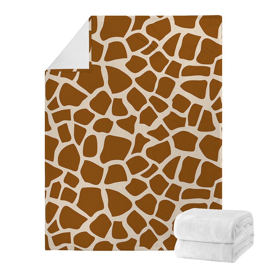 Brown Giraffe Pattern Print Blanket