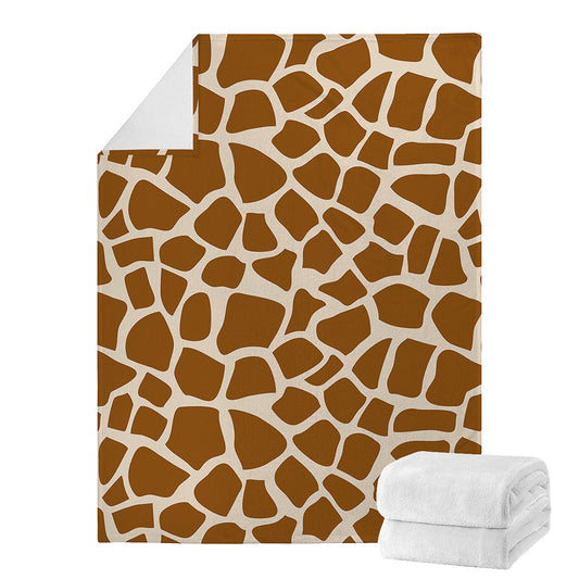 Brown Giraffe Pattern Print Blanket