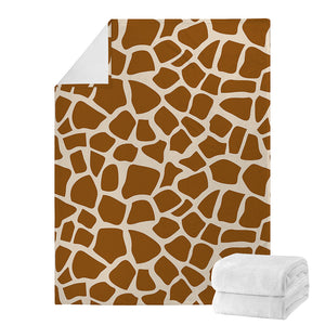Brown Giraffe Pattern Print Blanket