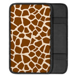 Brown Giraffe Pattern Print Car Center Console Cover