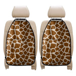 Brown Giraffe Pattern Print Car Seat Organizers