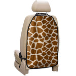 Brown Giraffe Pattern Print Car Seat Organizers