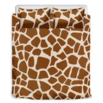 Brown Giraffe Pattern Print Duvet Cover Bedding Set