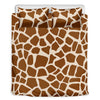 Brown Giraffe Pattern Print Duvet Cover Bedding Set