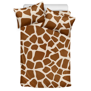 Brown Giraffe Pattern Print Duvet Cover Bedding Set