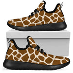 Brown Giraffe Pattern Print Mesh Knit Shoes GearFrost